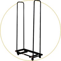 Accessories Chairs: Chair Cart - Chair Dolly w/ Tall Removable Sides